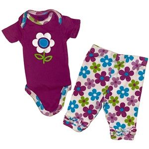 Adorable Flowery Gerber Newborn Outfit